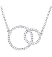 14K White 1/3 CTW Diamond Circle 18 Necklace - 68806100P