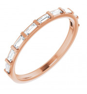 14K Rose 3/8 CTW Diamond Straight Baguette Anniversary Band - 123178602P