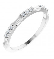 14K White 1/8 CTW Diamond Anniversary Band - 124069600P