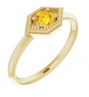 14K Yellow Sapphire Geometric Ring - 72111609P