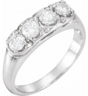 Platinum 5/8 CTW Diamond Four-Stone Anniversary Band - 60279207084P