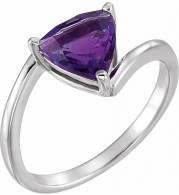 14K White Amethyst Ring - 718036000P