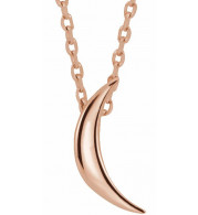 14K Rose Crescent 16-18 Necklace - 86607602P