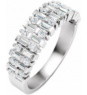 14K White 3/4 CTW Diamond Anniversary Band - 653559601P
