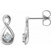 14K White 1/5 CTW Diamond Infinity-Inspired Earrings - 86601600P
