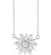 Platinum 1/2 CTW Diamond Vintage-Inspired 18 Necklace - 86948613P
