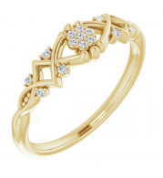 14K Yellow .06 CTW Diamond Vintage-Inspired Ring - 124068601P