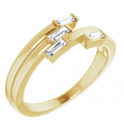 14K Yellow 1/4 CTW Diamond Geometric Ring - 124113601P