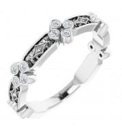 14K White 1/6 CTW Diamond Anniversary Band - 123661600P
