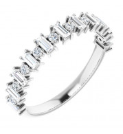 14K White 1/2 CTW Diamond Anniversary Band - 1236296061P