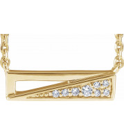 14K Yellow .05 CTW Diamond Bar 18 Necklace - 65349960001P