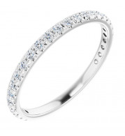 14K White 1/3 CTW Diamond French-Set Anniversary Band - 123223604P