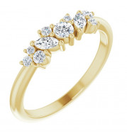 14K Yellow 1/3 CTW Diamond Multi-Shape Ring - 123930601P