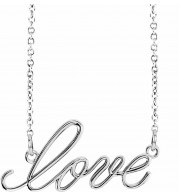 14K White Love 16.5 Necklace - 8579970001P