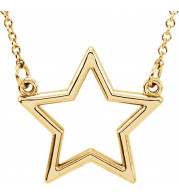 14K Yellow Star 16 Necklace - 85877100P
