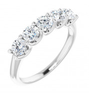 14K White 1 CTW Diamond Anniversary Band - 1233896008P