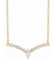 14K Yellow 1/3 CTW Diamond 18 V Necklace - 86943616P