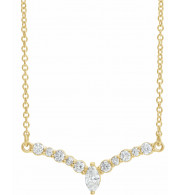 14K Yellow 1/3 CTW Diamond 18 V Necklace - 86943616P