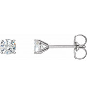 14K White 3/4 CTW Diamond 4-Prong Cocktail-Style Earrings - 297626048P