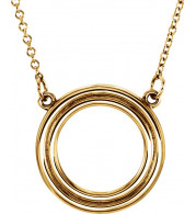14K Yellow Circle 16 Necklace - 85873100P