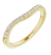 14K Yellow 1/4 CTW Diamond French-Set Matching Band - 123951621P