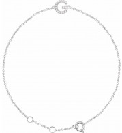 14K White .05 CTW Diamond Initial G 6-7 Bracelet - 65268960007P