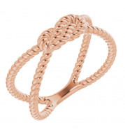 14K Rose Rope Knot Ring - 51641103P