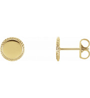 14K Yellow Engravable Rope Earrings - 86469601P