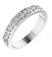 14K White 1/5 CTW Diamond Geometric Anniversary Band - 124245600P