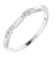 14K White 1/10 CTW Diamond Stackable Ring - 124033600P