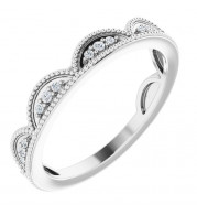 14K White 1/8 CTW Diamond Stackable Ring - 123087600P