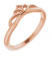 14K Rose Stackable Crown Ring - 52047103P