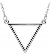 14K White Triangle 16 Necklace - 85872101P
