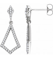 14K White 1/4 CTW Diamond Earrings - 65198260000P