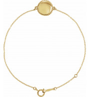 14K Yellow Beaded 6.5-7.5 Bracelet - BRC783102P