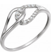 14K White .08 CTW Diamond Ring - 65224260001P