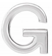 14K White Single Initial G Earring - 86800137P