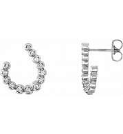 14K White 1/4 CTW Diamond Freeform Earrings - 86506600P