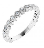 14K White 1/8 CTW Diamond Anniversary Band - 123106600P