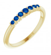 14K Yellow Blue Sapphire Stackable Ring - 72022615P