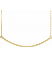 14K Yellow Curved 19.9 Bar Necklace - 860491000P