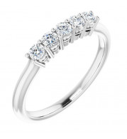14K White 2.5 mm Round 1/3 CTW Diamond Anniversary Band - 123844708P