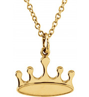 14K Yellow Tiny Poshu00ae Crown 16-18 Necklace - 857911001P