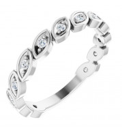 14K White 1/6 CTW Diamond Anniversary Band - 123957600P