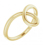 14K Yellow Looped Bypass Ring - 52057102P