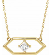 14K Yellow 1/4 CTW Diamond Geometric 18 Necklace - 86965611P