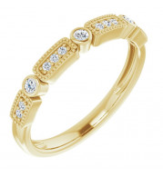 14K Yellow 1/10 CTW Diamond Stackable Ring - 65197760000P