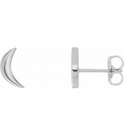 Platinum Crescent Moon Earrings - 86846603P