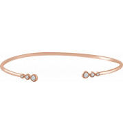 14K Rose 1/4 CTW Diamond Cuff 7 Bracelet - 65304360002P