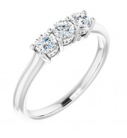 14K White 1/2 CTW Anniversary Band - 1239766004P